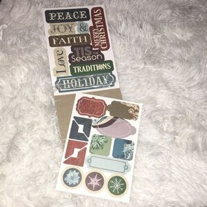 Creative memories vtg 22 die cut shapes misc holiday love faith joy colo…